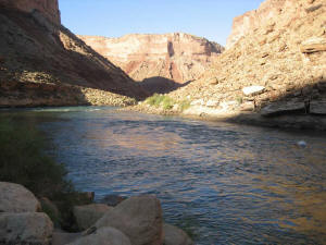 Looking downstream that evening