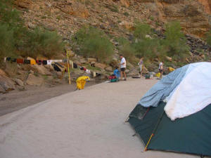 evening clothesline view