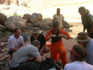 Medical technicians prepare Anne