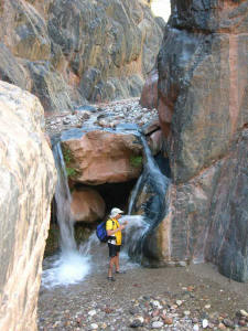 Ken in Clear Creek waterfall