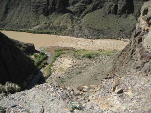 Looking at the mouth of Tapeats Creek