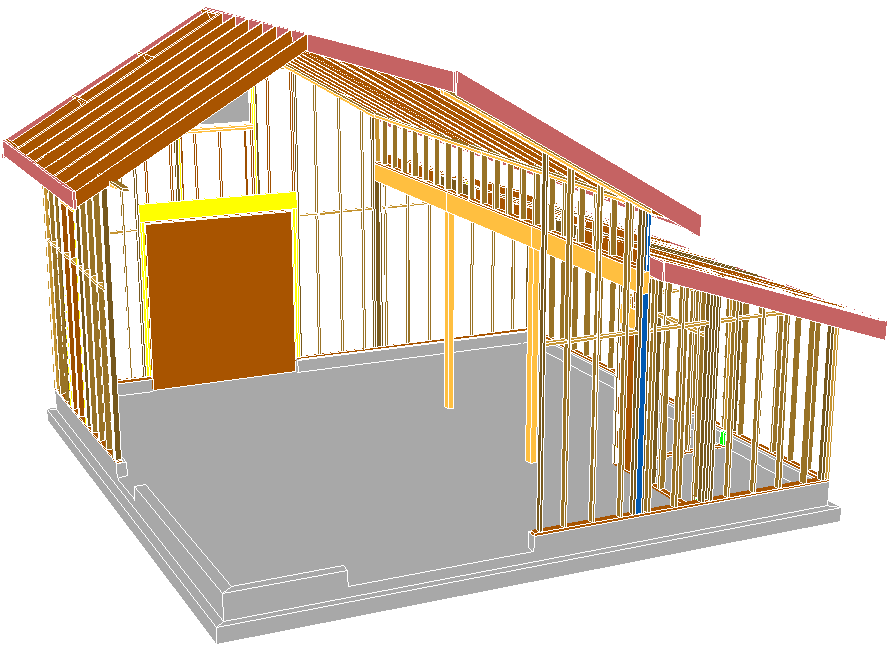 rear right barn framing