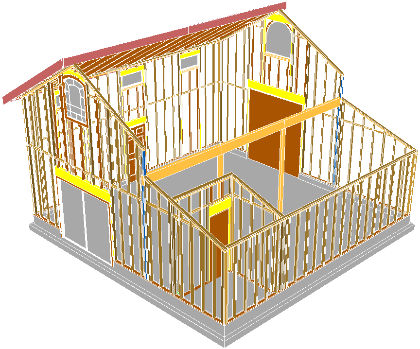 rear right barn framing